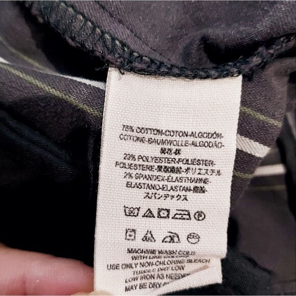 NWT Free People Charcoal Checkered Cropped Pants size 6 - Picture 7 of 12